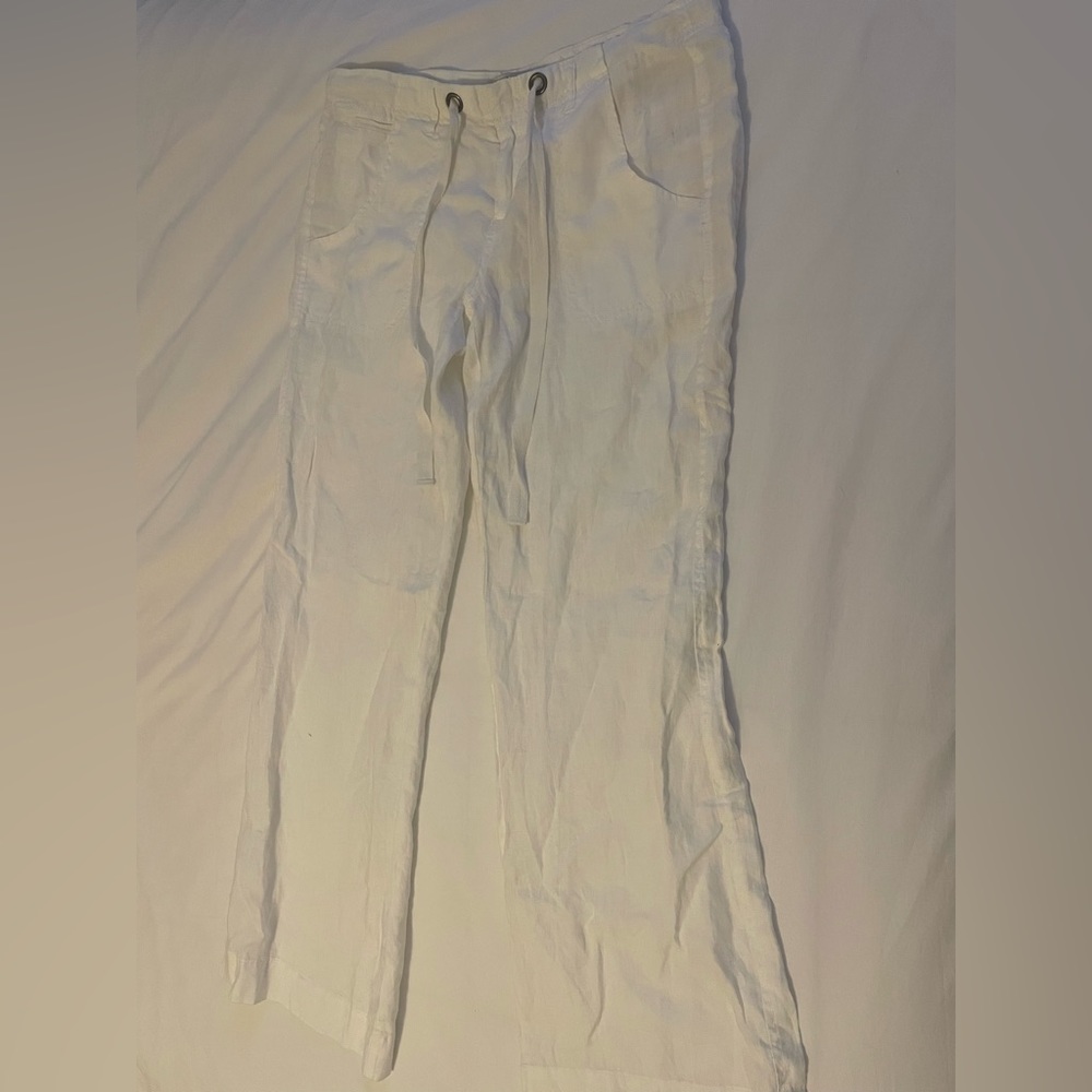 Joie white linen pants. Size 8